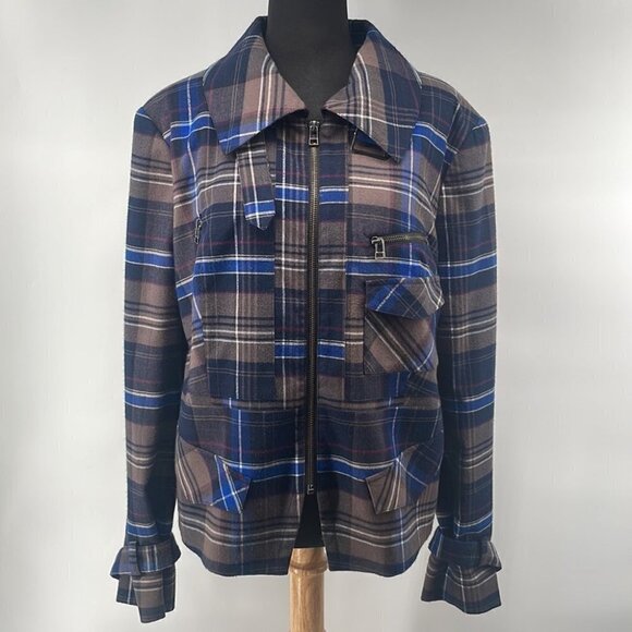 LE chateau plaid jacket equestrian business casual sz xl - Picture 6 of 10